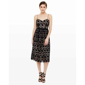 Women's - Club Monaco Bolari Black Lace Midi Dress, Size 00